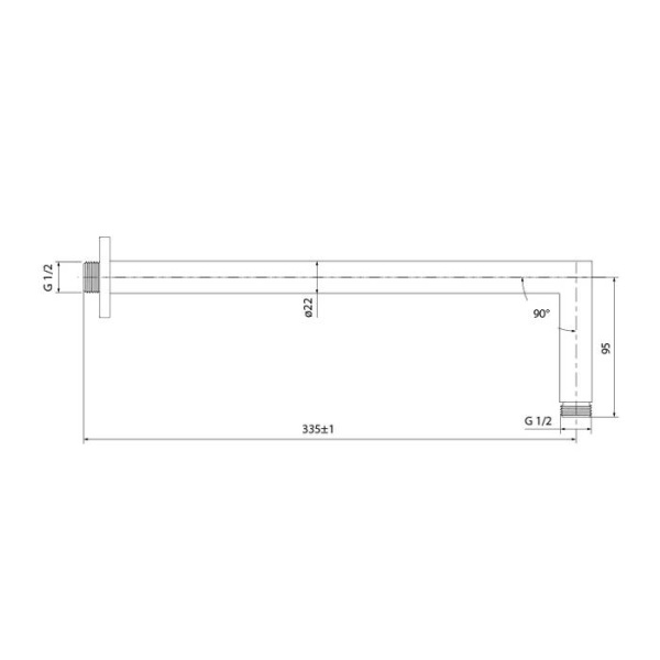 Кронштейн для верхнего душа IDDIS (001SB33i61)